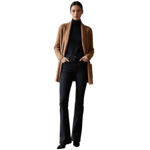 NWT J.Crew Open Front Cashmere Knit Cardigan Sweater Brown Size XS